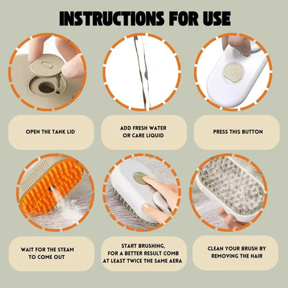 Pet Pamper Steam Brush